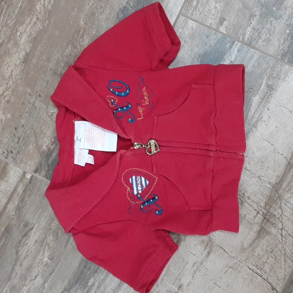 XOXO baby 12-month red embroidered jacket